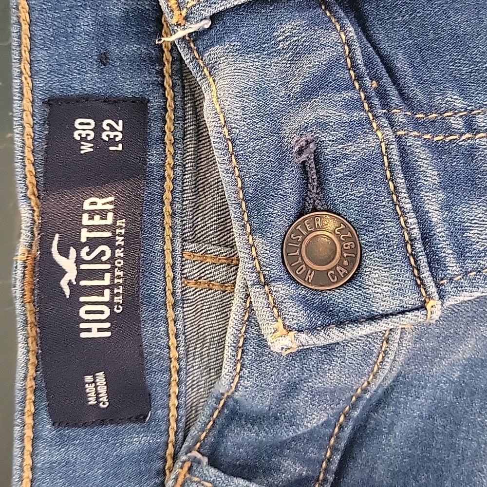 HOLLISTER ripped skinny jeans men's 5 pocket advanced stretch sz 30x32 H